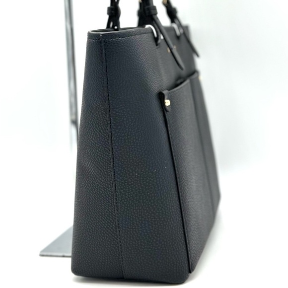 Michael Kors Jet Set Medium Pocket Tote Bag Black - Picture 4 of 10